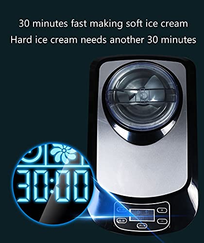 BAHAOMI Softeismaschine,Home 1,5 L Weich- / Hart-Eismaschine, Keine Vorkühlung Erforderlich, LCD-Display, Elektrische… – Bild 5