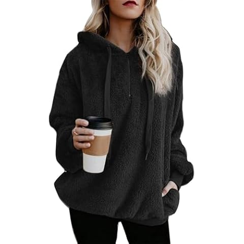 Florynova Women's Sherpa Fleece Hoodie Pullover Cover