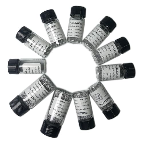 Image of Solder Balls 0.2mm-0.76mm 11 Sizes 11Bottles 25K Leaded BGA Soldering Balls Reball Reballing Ball Sn63% Pb37% (25000pcs /bottle) for GPU CPU IC Chip