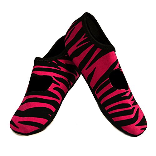 Image of Nufoot Women's Mary Janes Best Foldable & Flexible Flats, Travel & Exercise, Dance, Yoga Socks, Indoor Shoes, Slippers