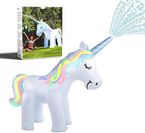 ofyou Unicorn Sprinkler Inflatable Water Toys for Outside,Yard Sprinkler Lawn Sprinkler for Kids,Comes with Exquisite Packaging(Unicorn Sprinkler 5.3 ft High)