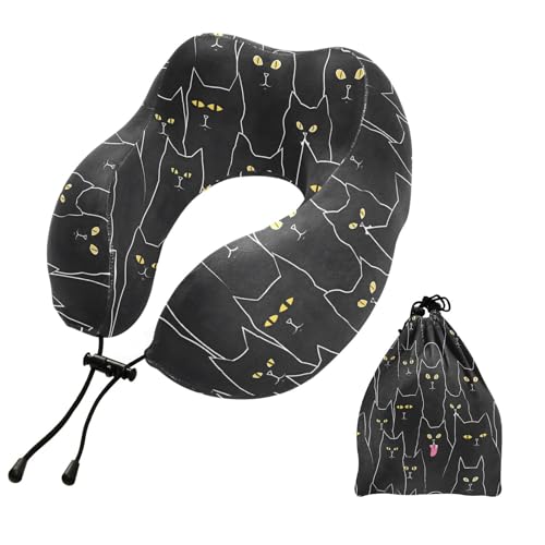 Almohada espuma viscoelástica cervical negra miniatura 1