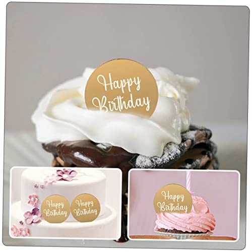 NUOBESTY 100 Pçs Cupcake Decoração De Bolo De Aniversário Espelho De Decoração De Bebê Para Presente