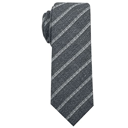 Image of Mantieqingway Mens Skinny Ties,2.56 inch Cotton Neckties Striped Plaid Ties for Groom Groomsmen Wedding Party Christmas