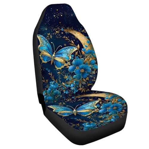 Housse de siège auto universelle motif papillon Amzbeauty pour conducteur toutes saisons