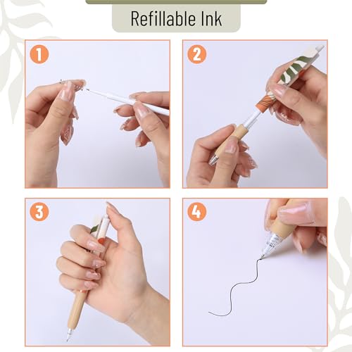 Bolígrafos de gel retractables Mr. Pen, 6 unidades, tinta negra miniatura 5