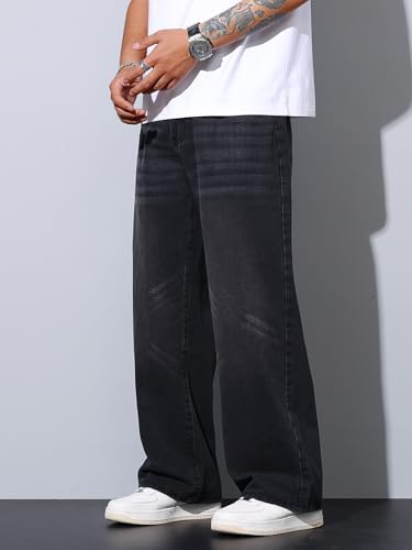 Baggy Jeans for Men Super Wide Leg Jeans Street Style Hip Hop Skater Denim Pants Streetwear3