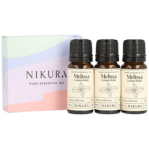 Nikura | Melissa (Lemon Balm) Essential Oil - 30ml (3 x 10ml) - 100% Pure