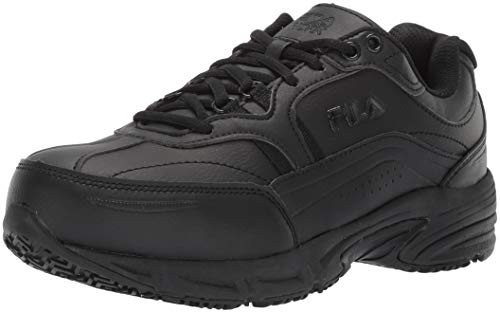 Fila mens Memory Workshift Slip Resistant Steel Toe Work Food Service Shoe, Black, 10.5 US