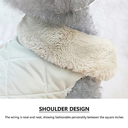 Hundemantel Winter - Wasserdichter Warmer Winterjacke für Hunde und Katzen - Weicher Fleece Weste für Kleine Haustiere (XL, Beige)
