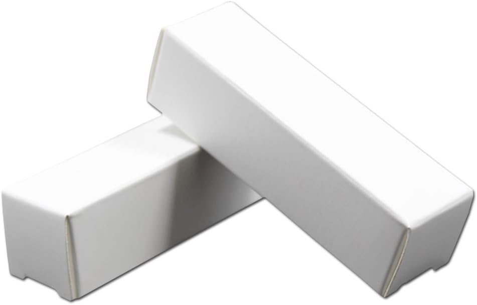 50 Pack 0.78x0.78x3.34 inch Rectangle Kraft Paper DIY Lipstick White Boxes Beauty Accessories Essence Oil Lipstick Bottle Packaging Gift Makeup Organzier Tube Storage
