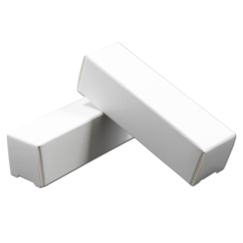 50 Pack 0.78x0.78x3.34 inch Rectangle Kraft Paper DIY Lipstick White Boxes Beauty Accessories Essence Oil Lipstick Bottle Packaging Gift Makeup Organzier Tube Storage