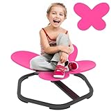 AIYAPLAY Karussell Kinder Drehstuhl für Autismus Sensorischer Drehstuhl Autismus Spielzeug für Training Physische Koordination und Gleichgewicht Balance Stuhl für Mädchen und Jungen Rosa