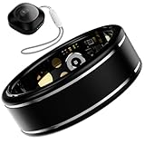 Anarow Activity Tracker Ring for Men – Smart Ring with Heart Rate, SpO2, Blood Pressure, Sleep Monitoring, Step & Calorie Counter, 5ATM Waterproof, No Subscription Fee (Black, 7)