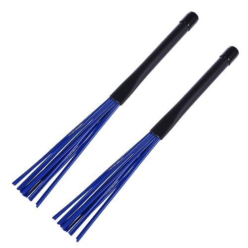 HEMOTON 1 Pair Retractable Drumsticks Brushes Set 33cm Nylon Jazz Drumsticks for Drums