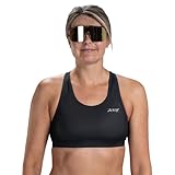 Zoot Women’s Core Tri Bra, Racerback High-Performance Triathlon Sports Bra for Swim, Bike, Run & UPF 50+ Protection - Jet Black - Large