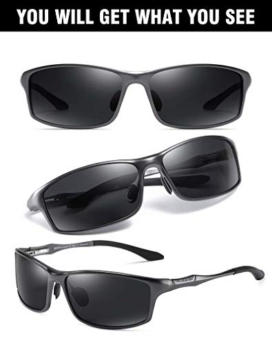 Image of DUCO Polarized Sunglasses for Men 100% UV400 Protection Metal Frame Driving Men's Sun Glasses