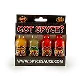 SPYCE Habanero Hot Sauce Gift Set Variety Pack, Vegan, Gluten Free, Low Sodium, Non GMO, No MSG, No Sugar, No Filler (4-2 Ounce Bottles)
