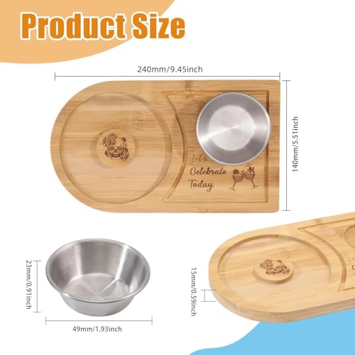 GLOBLELAND Margarita Salt Rimmer Set Bamboo Wood Glass Rimmer with Bowl Sugar Salt Rimmer for Wide Glasses Bartender Tool for Cocktail and Margarita - Image 2