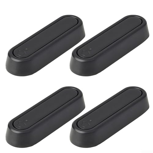 ComfyHarbor 4 ganchos plegables de montaje en pared, ganchos de aleación de zinc para colgar artículos en dormitorios, cocinas y baños (negro)