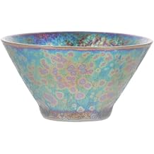 LIFKOME Chinese Archaic Handmade Jian Ware Teacup JianZhan Chinese Tea Cup Imitation of Traditional Song Dynasty JianZhan Temmoku Black with Protean Veins Ceramic Tea Cup