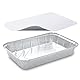 VEPATIM 10 Alu-Servierschale Aluschale Grillschale eckig 2000ml inklusive Deckel