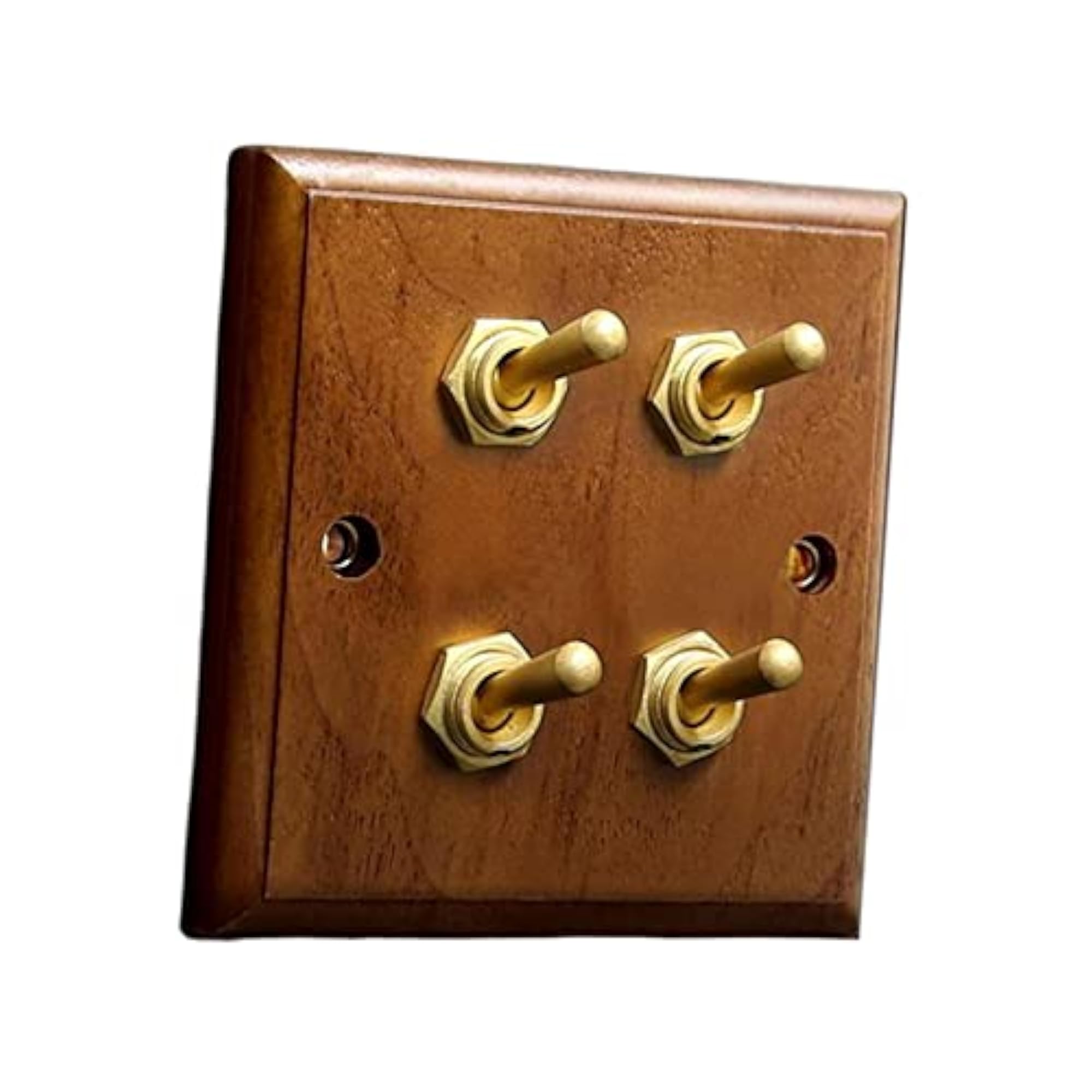 Antique Toggle Switch Panel Walnut