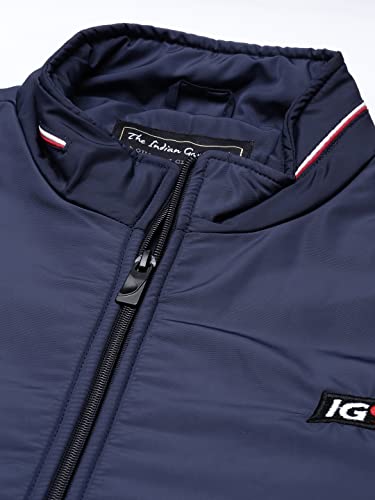 Image of The Indian Garage Co Men Slim Fit Solid Bomber Jackets