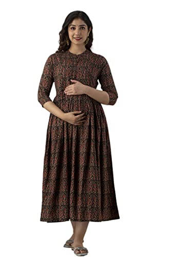 Image of New Elite Rayon Anarkali Maternity Feeding Kurti with Both Side Zipper