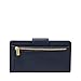 Fossil Women's Logan Leather Tab Wallet, Midnight Navy