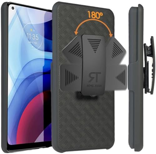 Designed For Motorola Moto G 5G 2024 Case With Belt Clip Holster, Built-in Screen, Anti-Drop, Shockproof, With Kickstand, Heavy Duty Protection (Camo - Foto 3