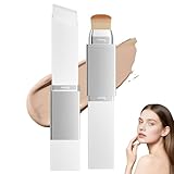IWIDYA Base Maquillaje Barra Chartming Con Brocha,Crema Blanca Cambia De Color,Corrector Alta Cobertura,Resistente Agua Y Al Sudor,Base coreana,Consigue un maquillaje natural (Natural)-(A)