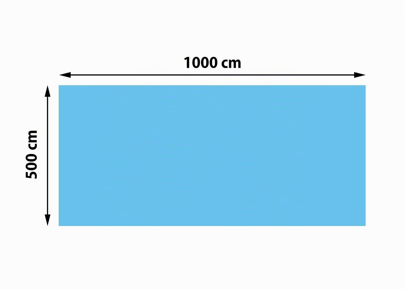 Copertura isotermica piscina telo PE 400 micron - rettangolare 10x5m blu