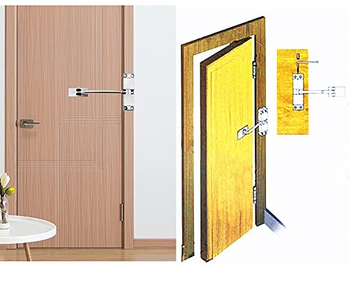 Safety Spring Door Closer , Easy To Install To Convert Hinged Doors To Self-Closing , Adjustable Automatic Door Closers Hinge For Residential/Commercial Use (B-M-C-01) #TOP4
