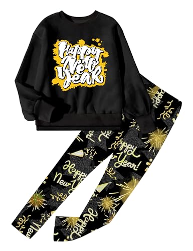 Image of Girls Clothes, Girls Outfits Tie Dye Sweatshirt Tops and Leggings Sweatpants 2 Piece Fall Winter Clothes Set 6-16T