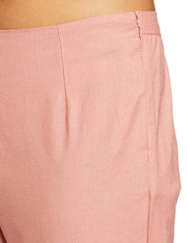 Image of BIBA Cotton Blend Solid Regular Casual Pants