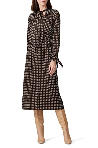 Image of Sweet Baby Jamie Rent The Runway Pre-Loved Geo Print Tie Neck Dress