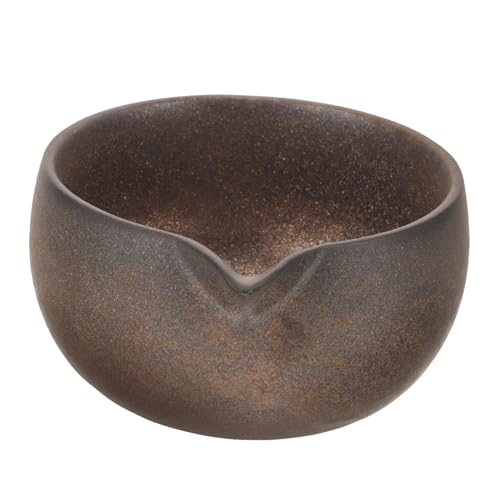 GLEAVI Japanese Tea Bowl Ceramic Matcha Cup Spout Traditional Tea Ceremony Accessory