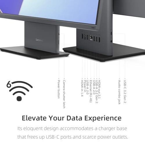 Image of Lenovo ThinkCentre Neo 50a All-in-One Business Computer, 27 inch 100Hz FHD Display, Intel Core i7-13620H, 32GB DDR5 RAM, 1TB SSD, Webcam, HDMI, Type-C, Wi-Fi 6, Keyboard and