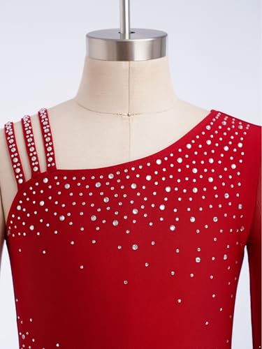 Combinaison gymnastique une épaule extensible maillot de compétition - 4