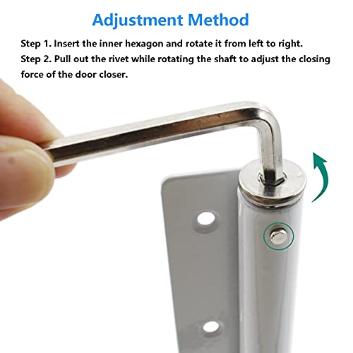 Screen Door Closer, Ttzeze Heavy Duty Automatic Door Closer, Safety Spring Door Closer For Storm Door, Steel Door Closer With Adjustable Closing Speed, Smooth And Quiet Door Closer For Hinge Door #TOP2