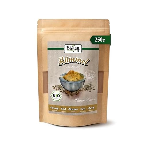 Biojoy Alcaravea molida Orgánica (250 g), Polvo de Alcaravea (Carum carvi)