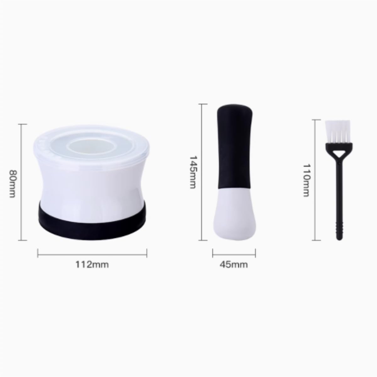 Set di Pestello per Mortaio Set di Pestelli con Manico in Silicone Antiscivolo, Base for Macina Spezie, Ciotola for Macinazione Utensile da Cucina