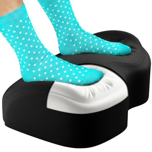 Everlasting Comfort Foot Rest for Under Desk at Work - Memory Foam Office Foot Stool & Under Desk...
