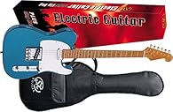 Telecaster style Electric Guitar Blue finish - Solid body Quality neck & fingerboard Diecast chrome machine head & quality pickup Includes Free Gig bag - SX model 8675BU
