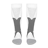Wangcmcol Unisex-Kompressionssocken, Stretch-Beinstützstrümpfe für Krankenpflege, Reisen, Flug, Sport (L/XL)