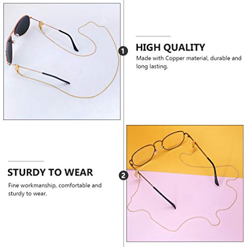 Correntes para óculos Exceart com alça de óculos dourada, cordão para pescoço, cordão para óculos pa