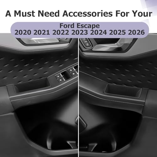 Image of LUWU 2026 Escape Accessories Door Tray Organizer Compatible with Escape Accessories 2020-2024 2025 2026 Door Side Storage Box Organizer Tray Insert Tray Phone Holder Coins Box ABS Material Red 2PCS