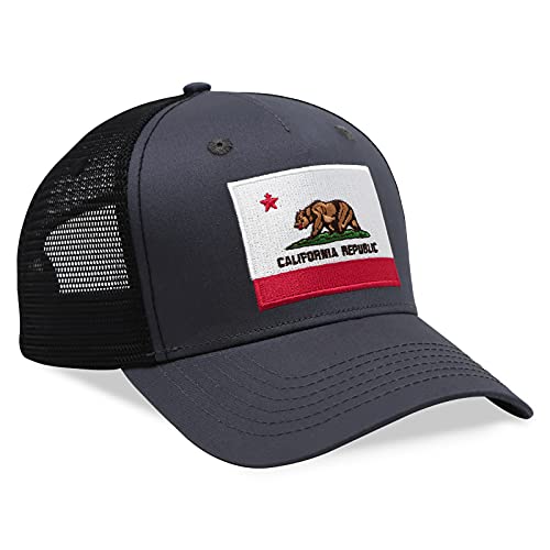 Image of International Tie State Hat for Men and Women, Adjustable Snapback Trucker Baseball Cap with Embroidered Patch