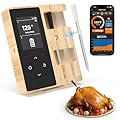Smart Wireless Meat Thermometer with 2 Color-Coded Probes,Standalone Display Base, Accuracy ±1°F?Digital Bluetooth Thermometer for Cooking, Oven, Smoker, BBQ, Grill Real-Time Monitoring in App